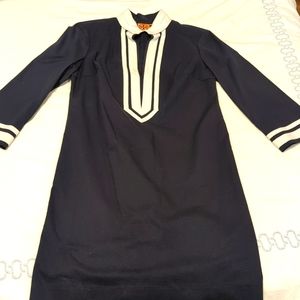 Women's Tory Burch navy and white tunic dress size 6